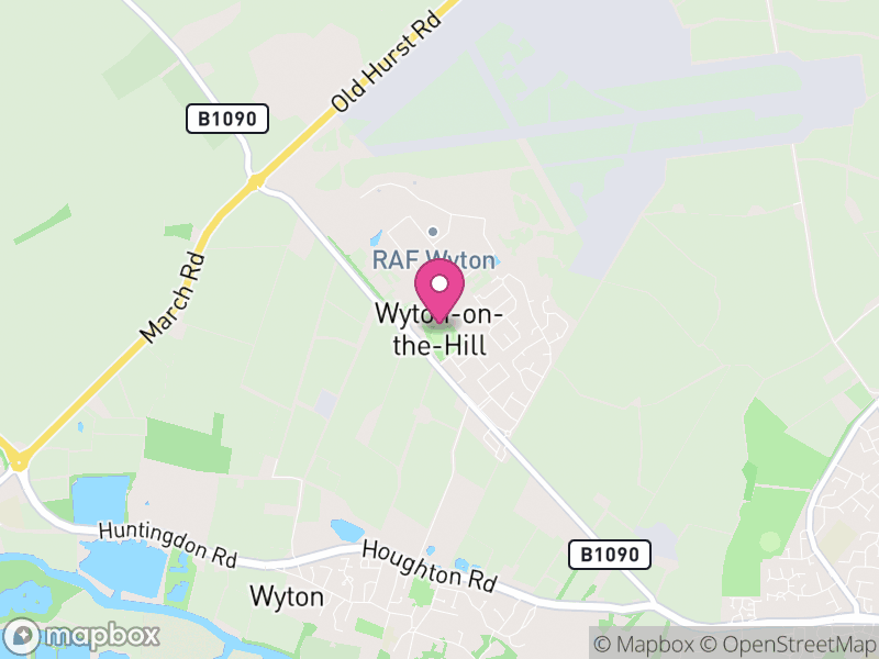 Map of Wyton-on-the-Hill, Huntingdonshire