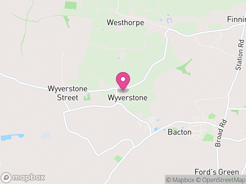 Map of Wyverstone, Mid Suffolk