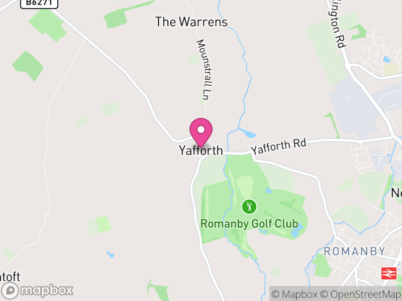 Map of Yafforth, North Yorkshire
