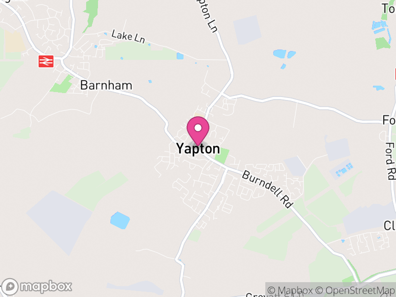 Map of Yapton, Arun