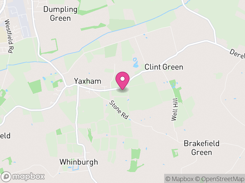 Map of Yaxham, Breckland