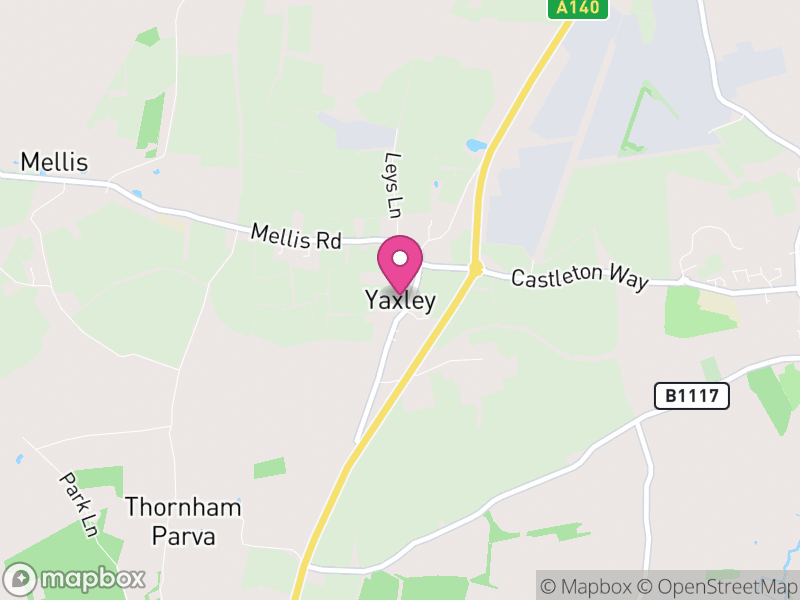 Map of Yaxley, Mid Suffolk