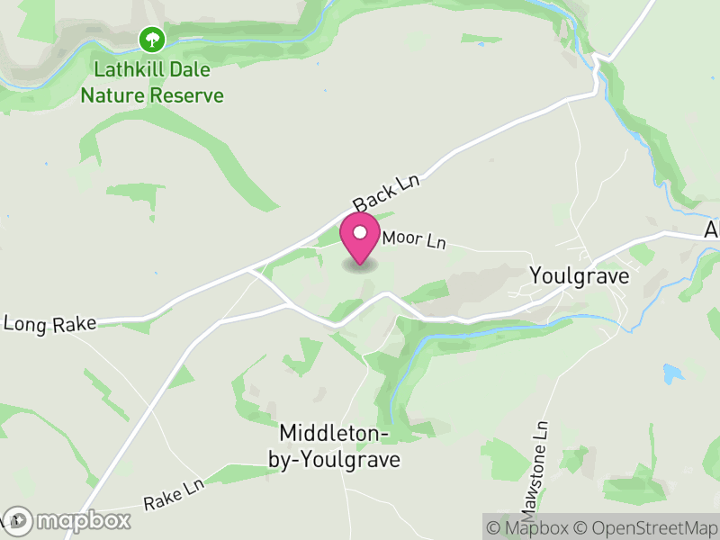 Map of Youlgreave, Derbyshire Dales