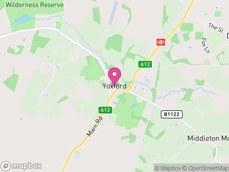 Map of Yoxford, East Suffolk