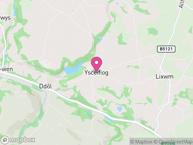 Map of Ysceifiog, Flintshire