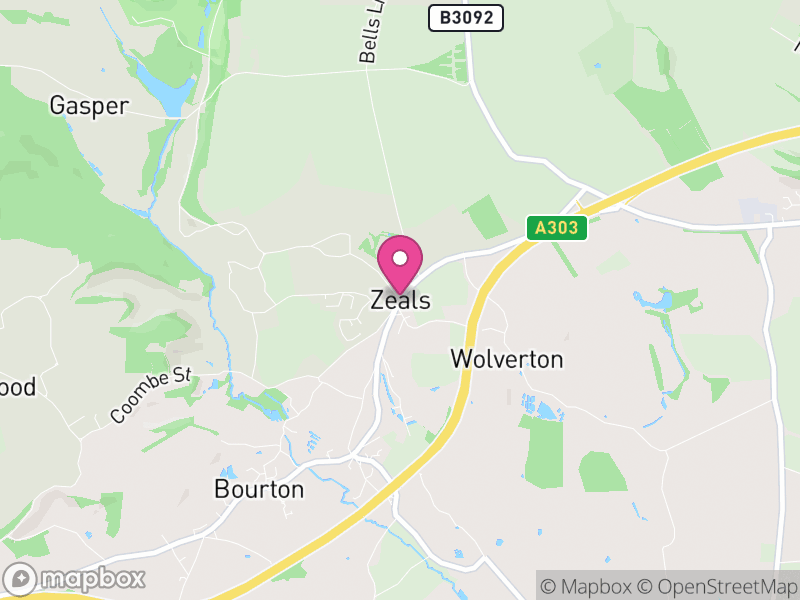 Map of Zeals, Wiltshire