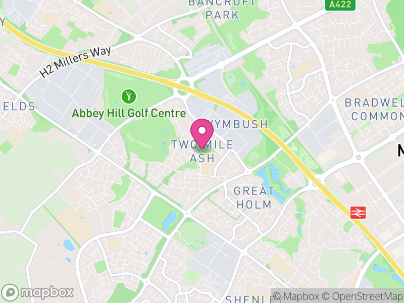 Map of Abbey Hill, Milton Keynes