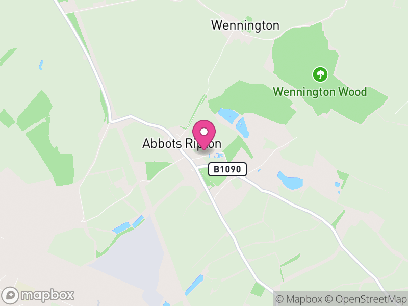 Map of Abbots Ripton, Huntingdonshire