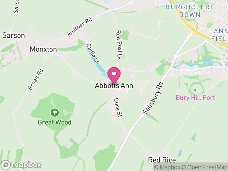 Map of Abbotts Ann, Test Valley