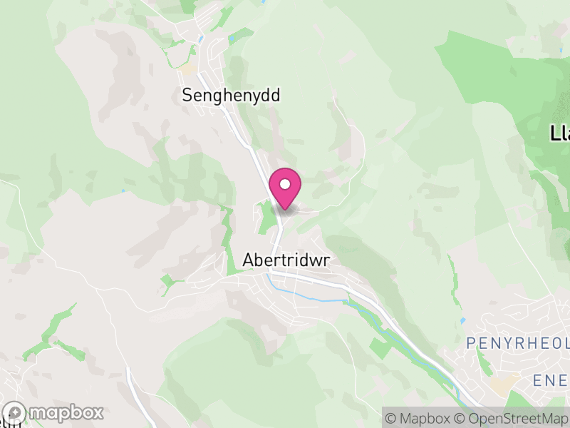 Map of Aber Valley, Caerphilly