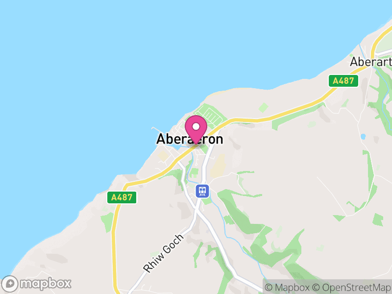 Map of Aberaeron, Ceredigion