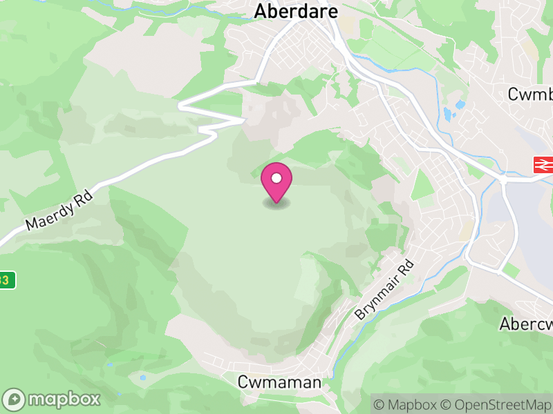 Map of Aberaman North, Rhondda Cynon Taf