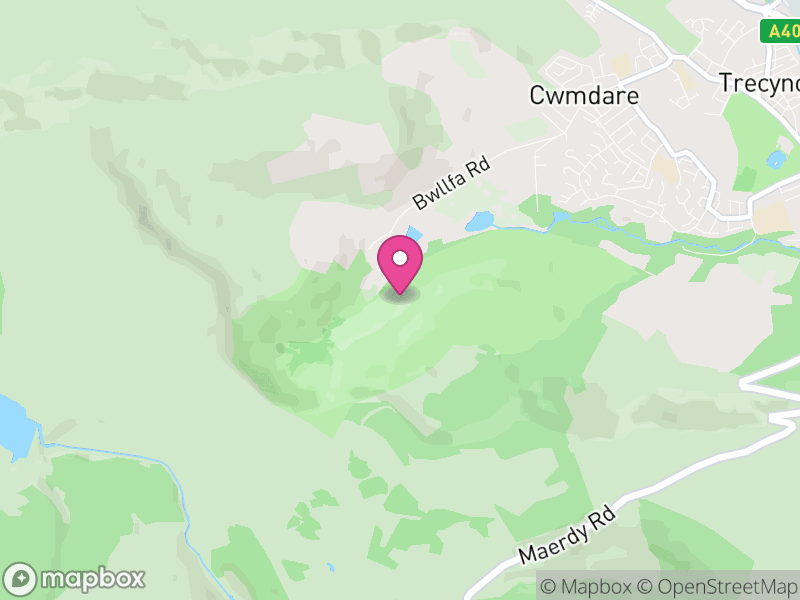 Map of Aberdare West, Rhondda Cynon Taf