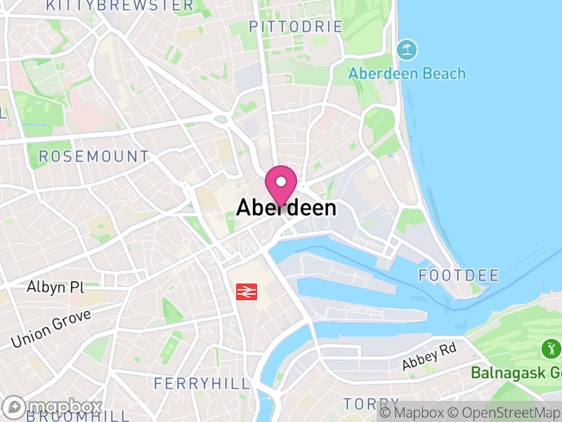 Map of Aberdeen, Scotland
