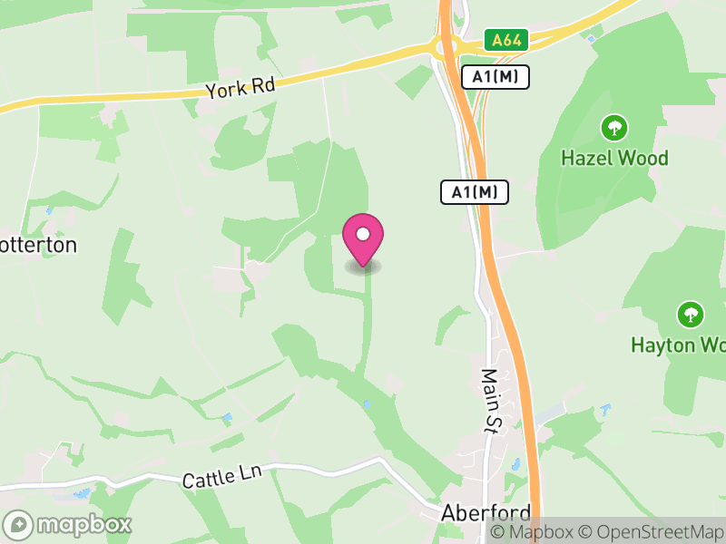 Map of Aberford, Leeds