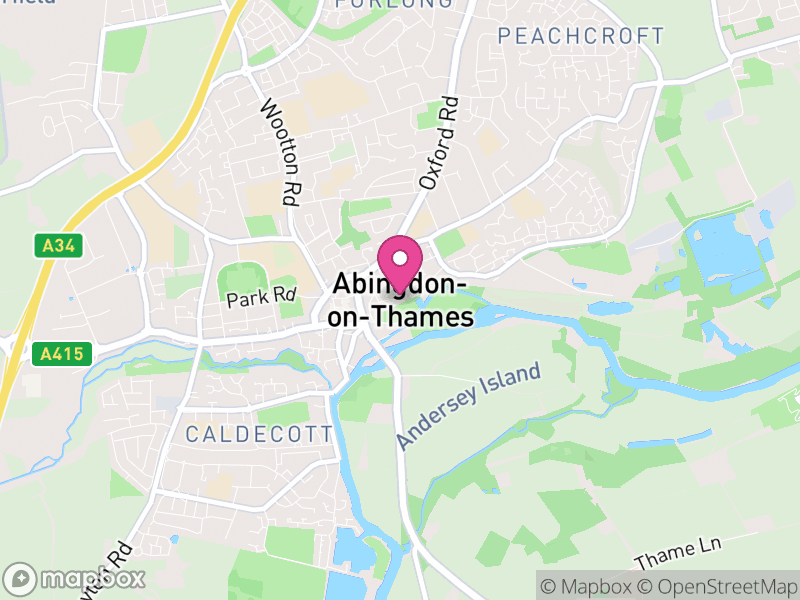 Map of Abingdon on Thames, Vale of White Horse