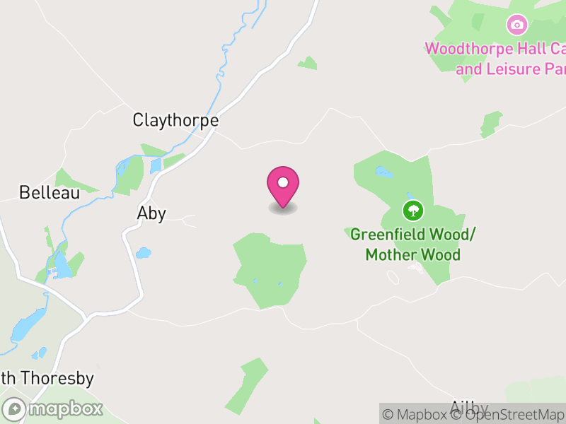 Map of Aby with Greenfield, East Lindsey