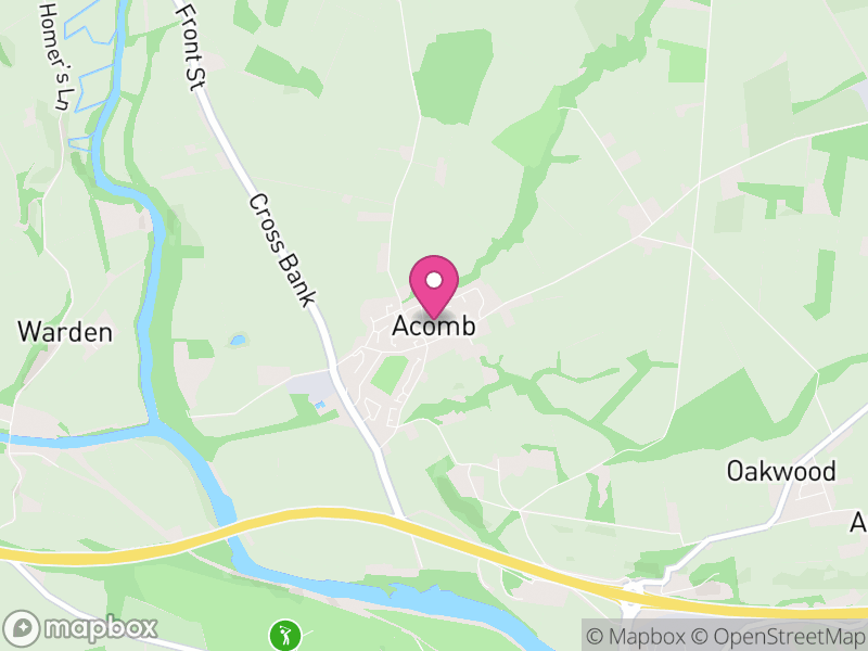 Map of Acomb, Northumberland