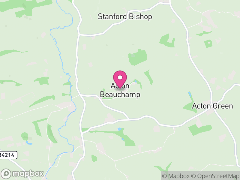Map of Acton Beauchamp, Herefordshire