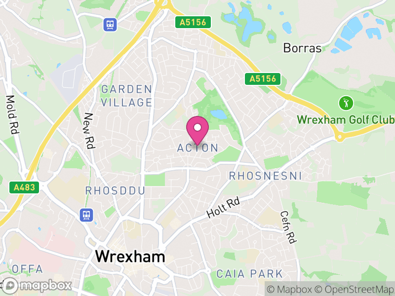 Map of Acton, Wrexham