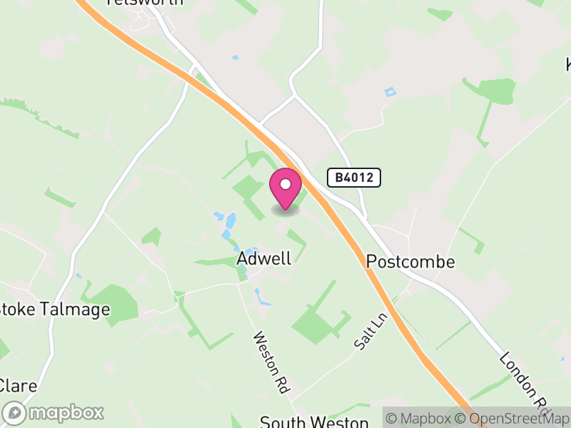 Map of Adwell, South Oxfordshire