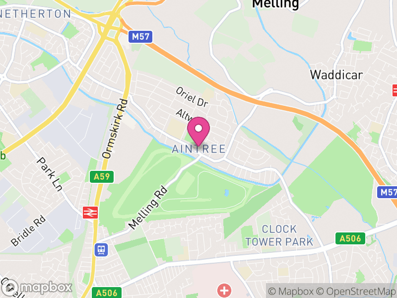 Map of Aintree Village, Sefton