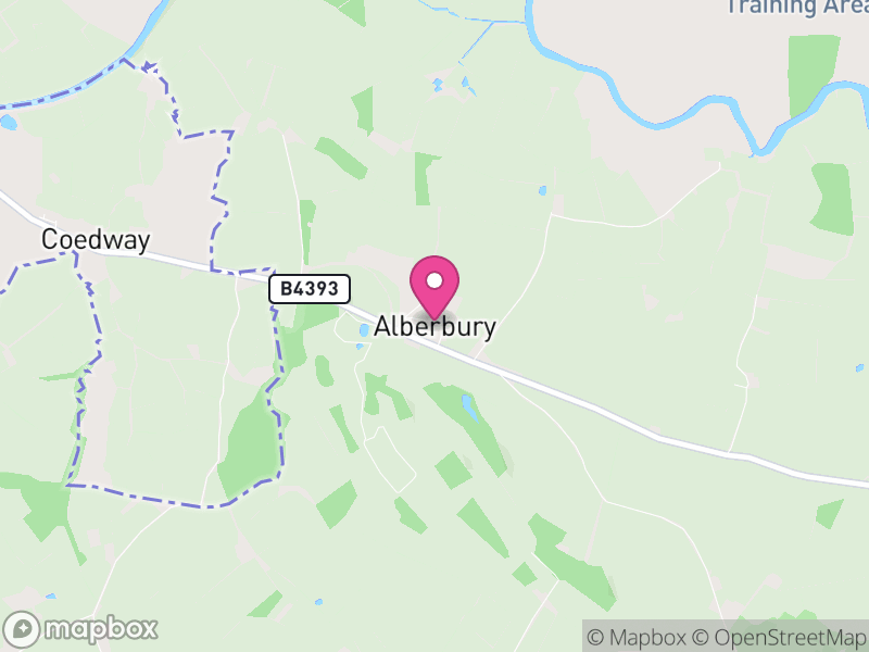 Map of Alberbury with Cardeston, England