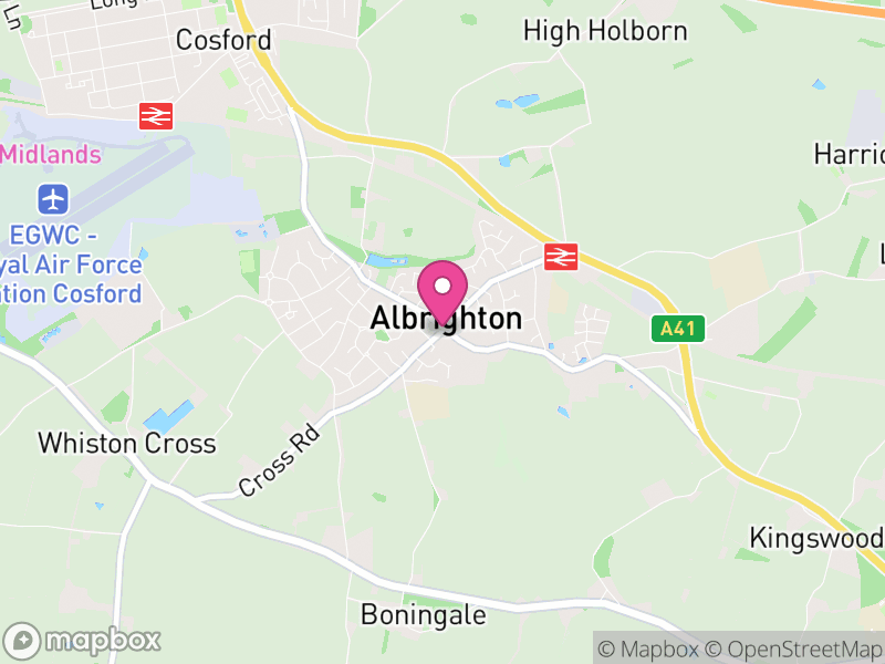 Map of Albrighton, England