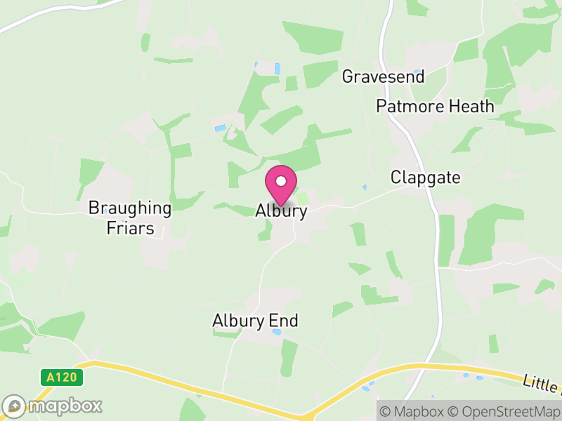 Map of Albury, East Hertfordshire