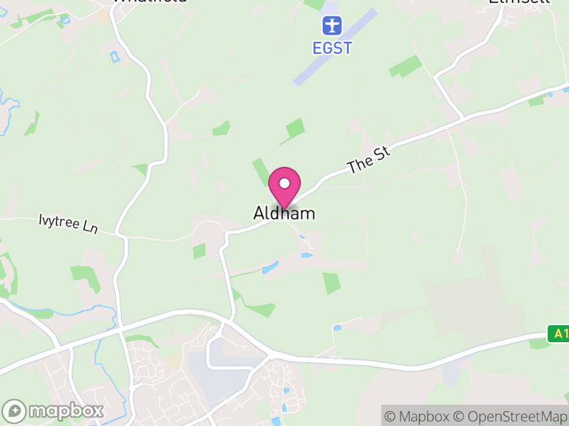 Map of Aldham, Babergh