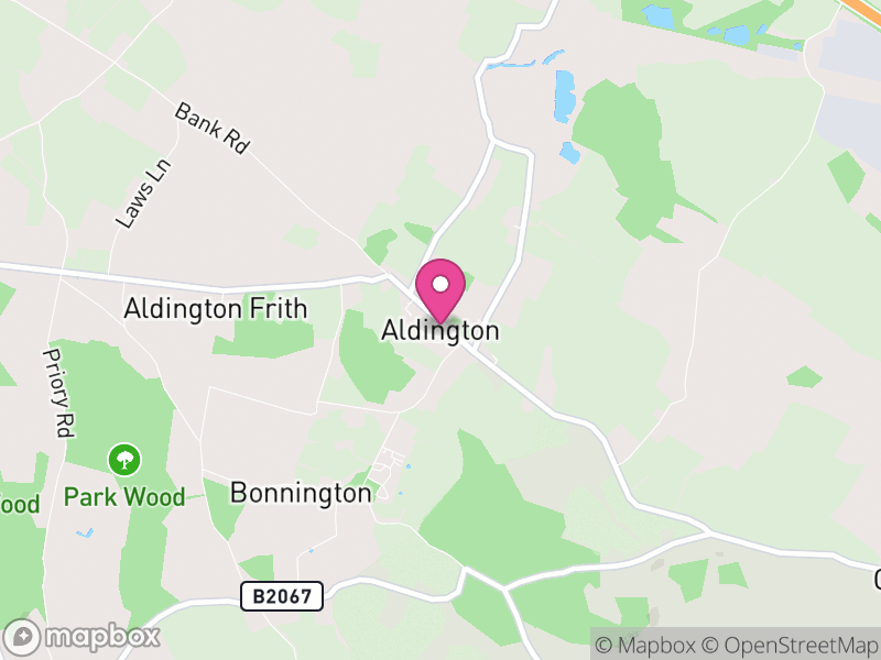 Map of Aldington, Ashford