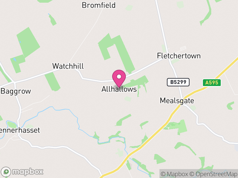 Map of Allhallows, Cumberland