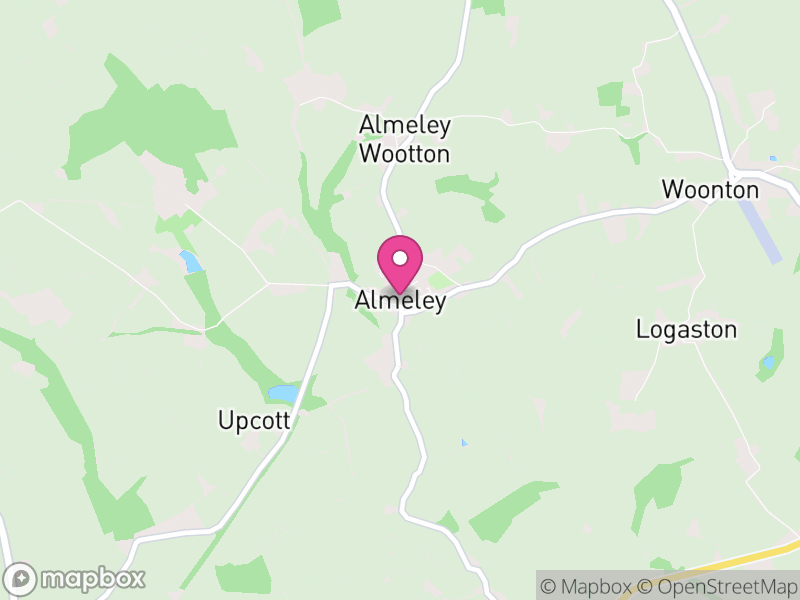 Map of Almeley, Herefordshire