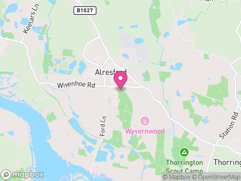 Map of Alresford, Tendring