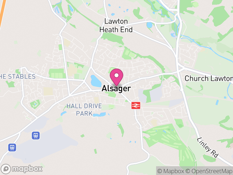 Map of Alsager, Cheshire East