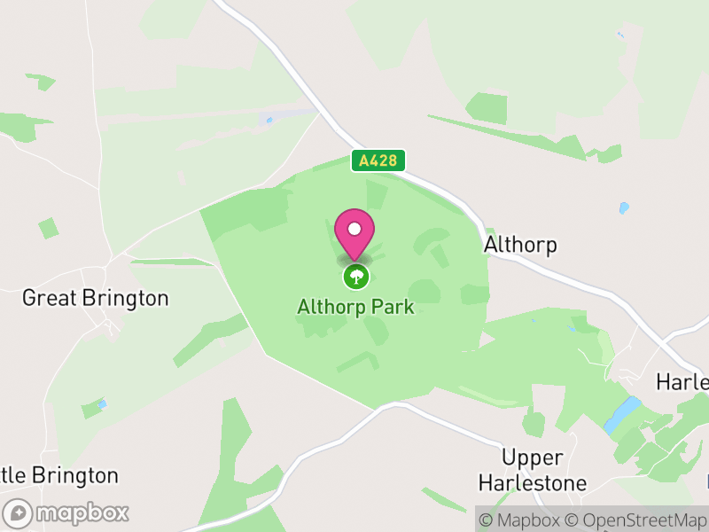Map of Althorp, West Northamptonshire