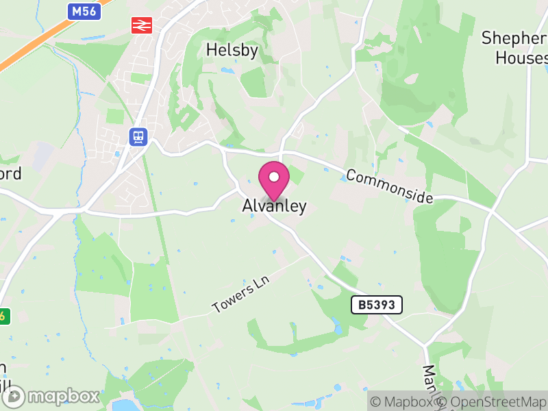 Map of Alvanley, Cheshire West and Chester