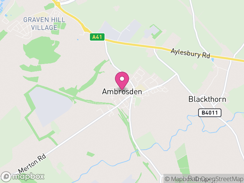 Map of Ambrosden, Cherwell