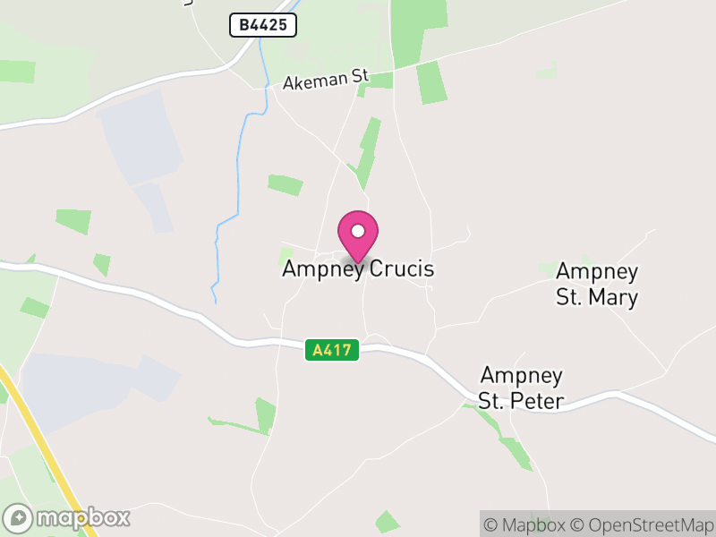 Map of Ampney Crucis, Cotswold