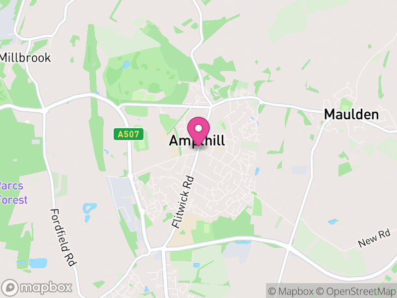 Map of Ampthill, Central Bedfordshire