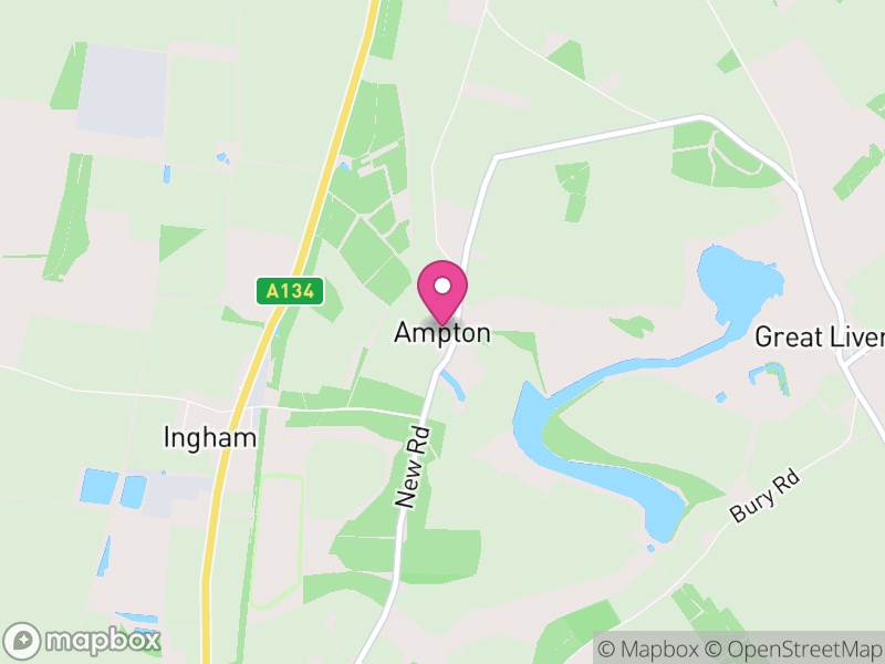 Map of Ampton, West Suffolk