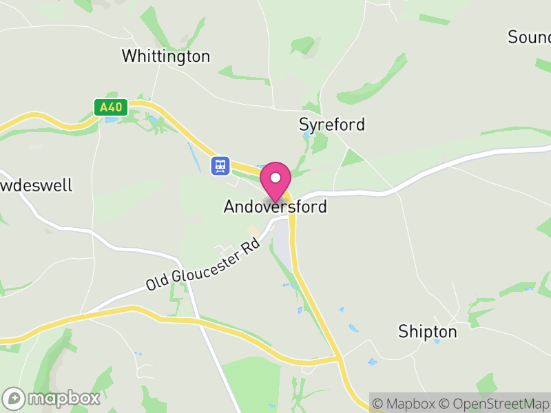 Map of Andoversford, Cotswold