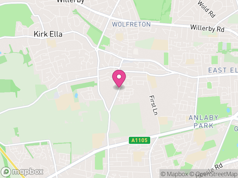 Map of Anlaby with Anlaby Common, East Riding of Yorkshire