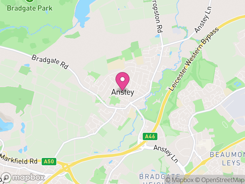 Map of Anstey, Charnwood