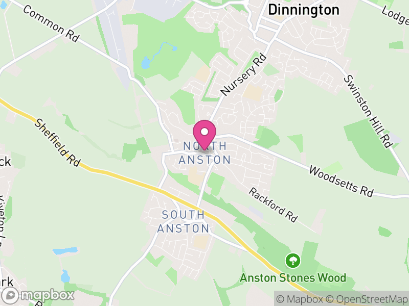 Map of Anston, Rotherham