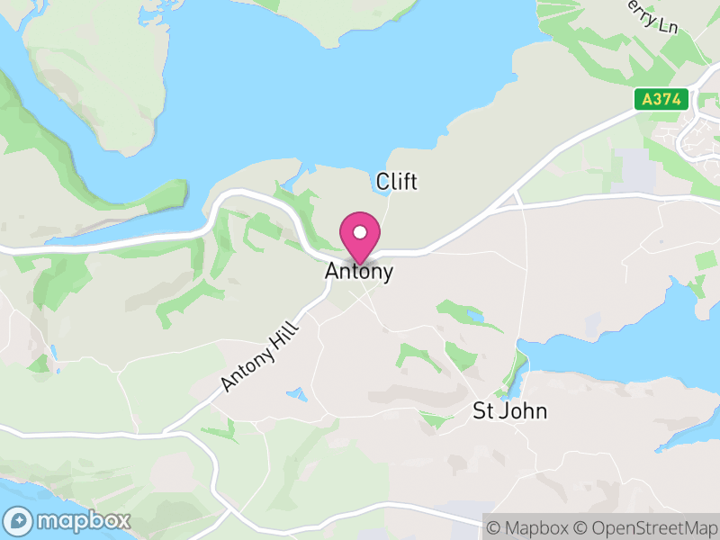 Map of Antony, Cornwall