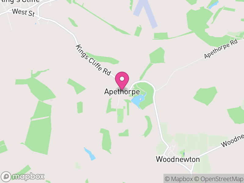 Map of Apethorpe, North Northamptonshire