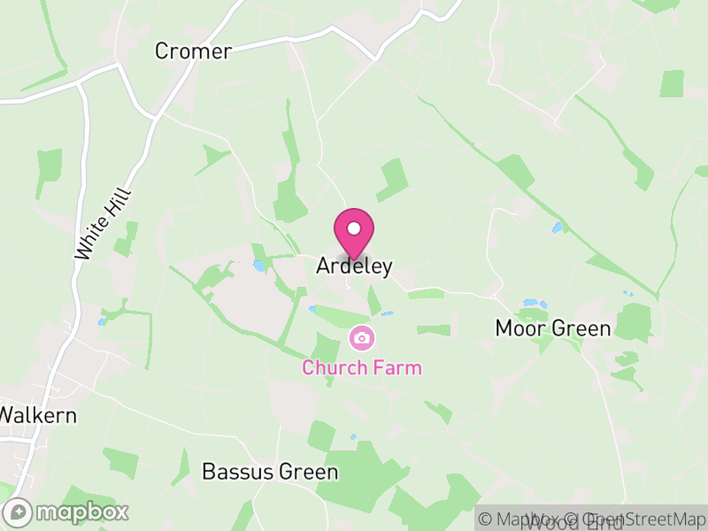 Map of Ardeley, East Hertfordshire