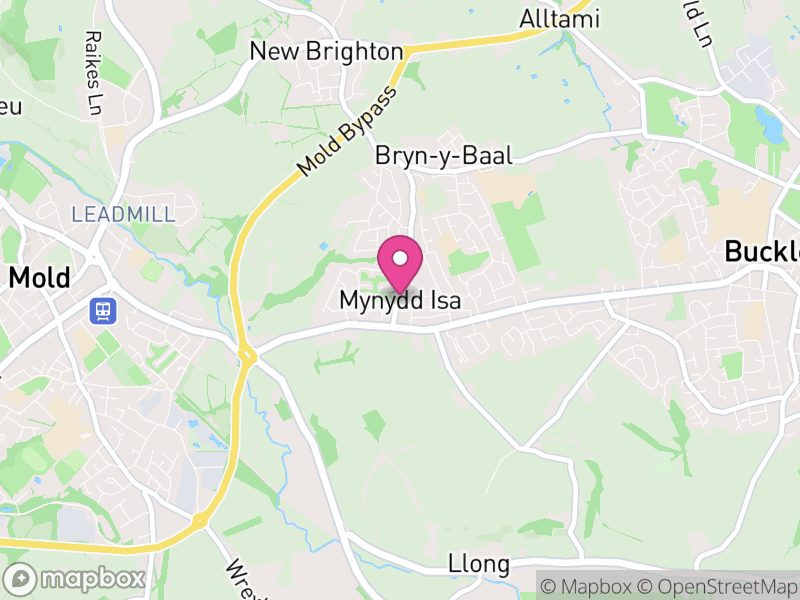 Map of Argoed, Flintshire