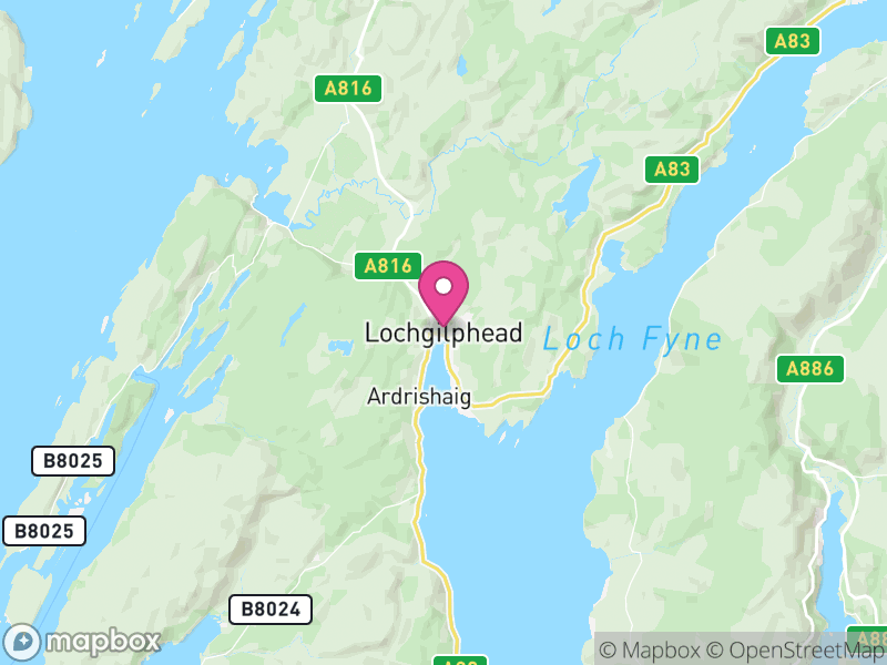 Map of Argyll and Bute, Scotland